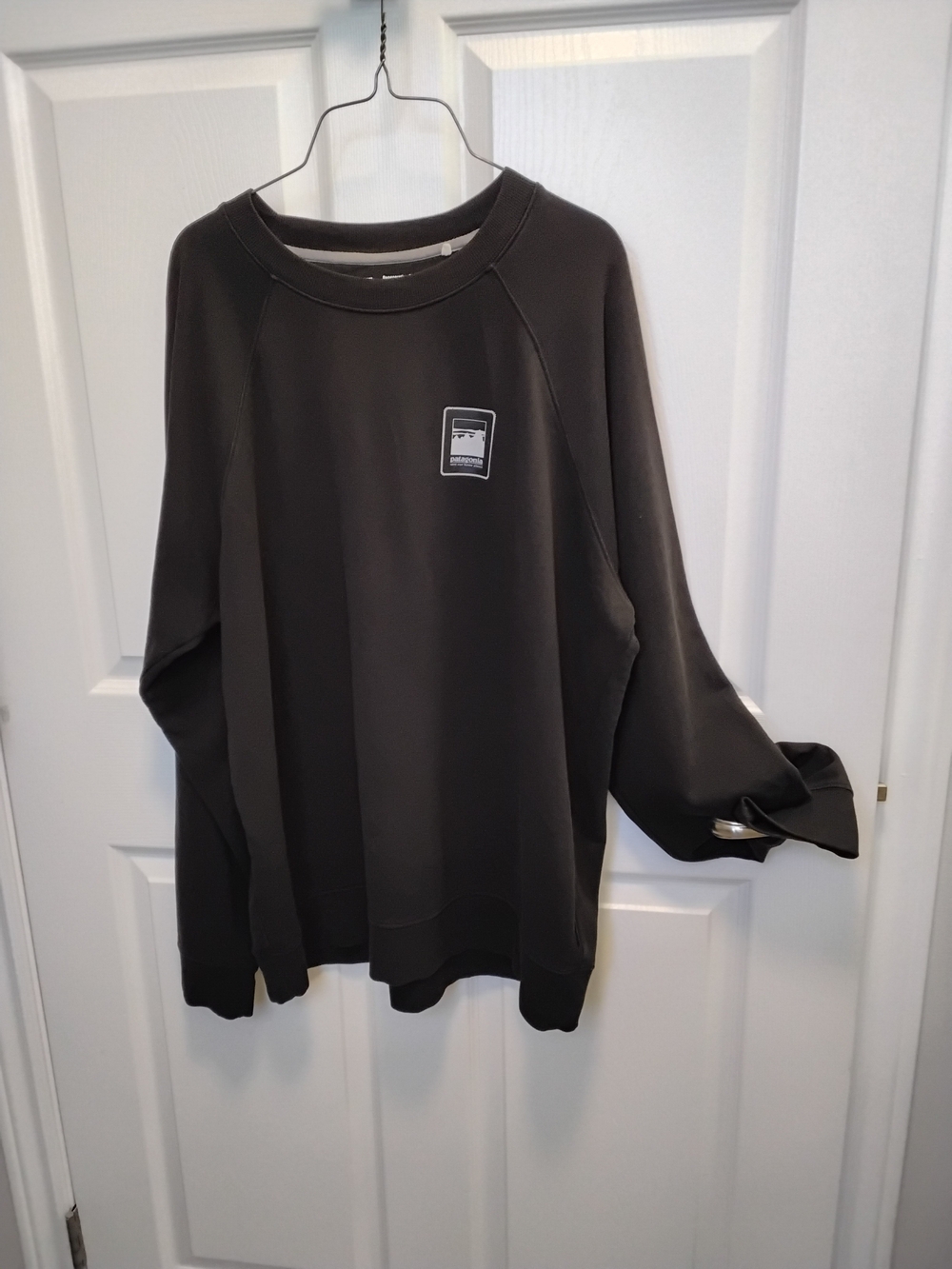 Patagonia Black Crewneck with White Mountain Logo